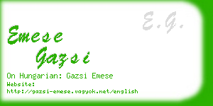 emese gazsi business card